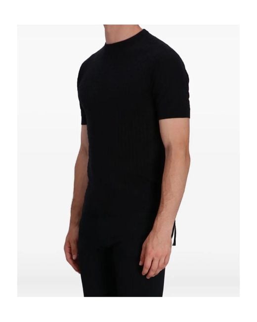 Emporio Armani Black Crewneck Short-Sleeved T-Shirt for men