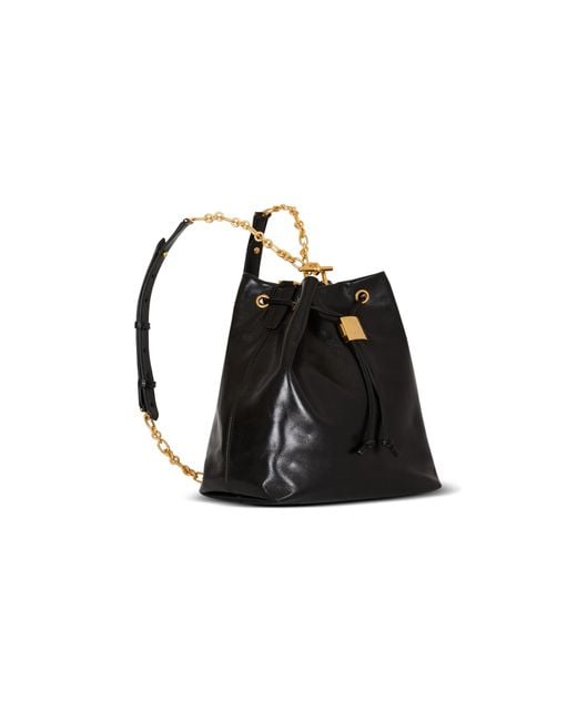 Balmain Black Pulse Calfskin Leather Backpack