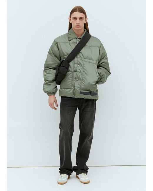 OAMC Green Quilted Snap-Fastening Jacket for men