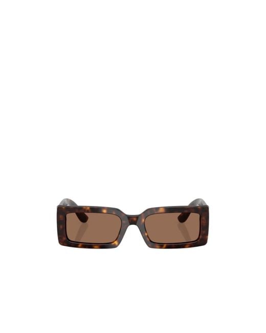 Dolce & Gabbana Brown Eyewear Rectangular Frame Sunglasses