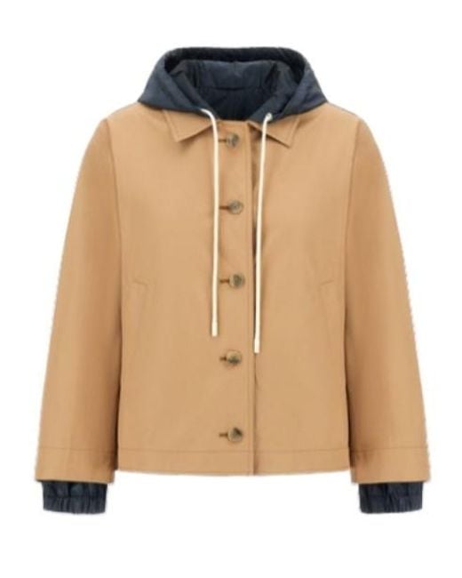 Herno Natural Reversible Dean Hooded Button Jacket