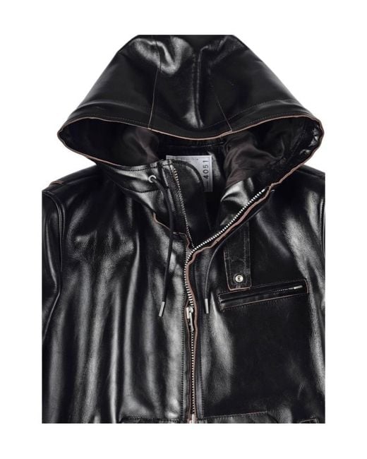 Sacai Black Leather Blouson for men