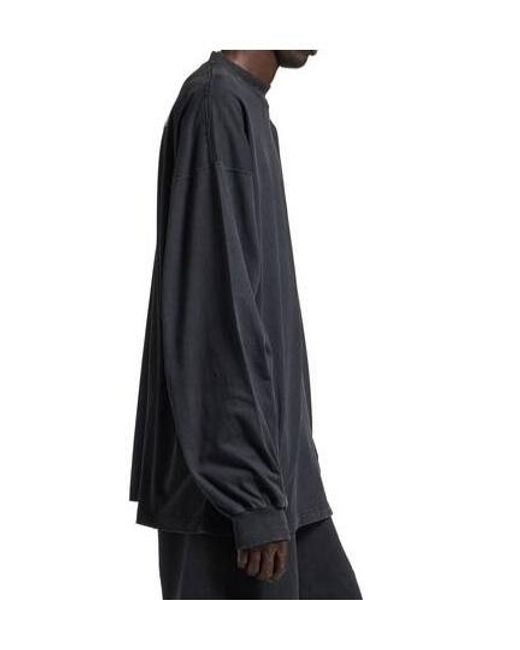 Balenciaga Blue Masking Tape Oversized Long Sleeve T-Shirt for men