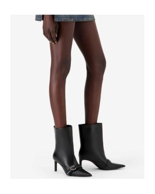 Coperni Black Ankle Heeled Belt Boots