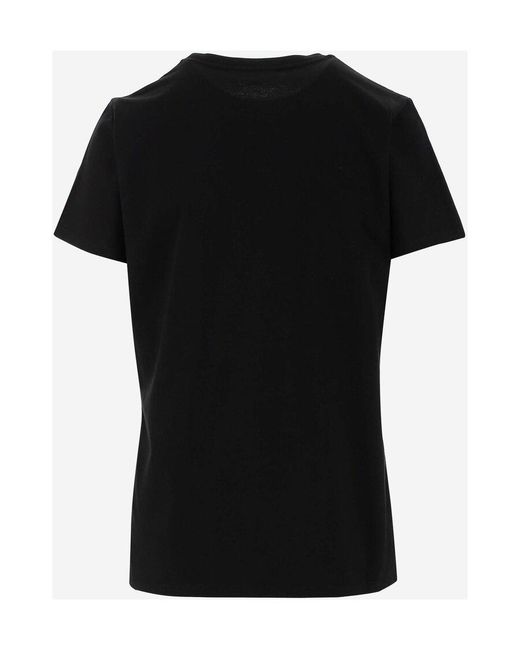 McQueen Black Floral-Print T-Shirt