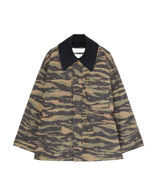 Jil Sander Brown Printed Jacket for men