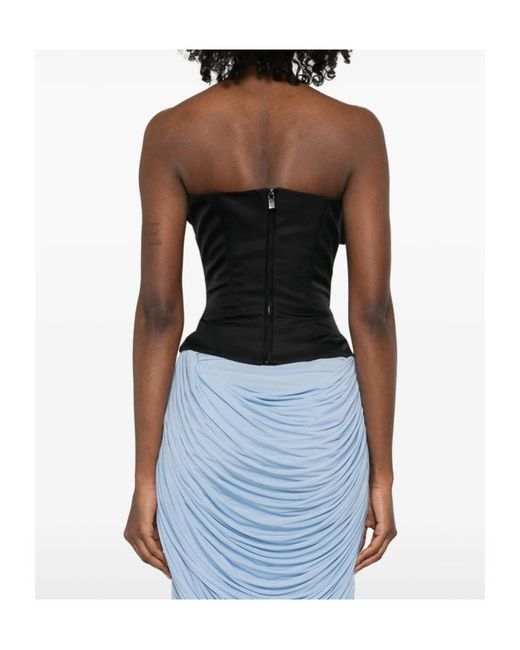 Magda Butrym Black Petal Strapless Corset
