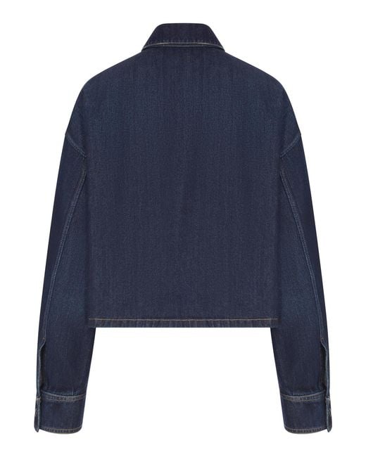 Prada Blue Button-Up Denim Jacket