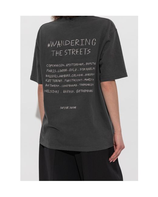 Samsøe & Samsøe Black Sawandering T-Shirt