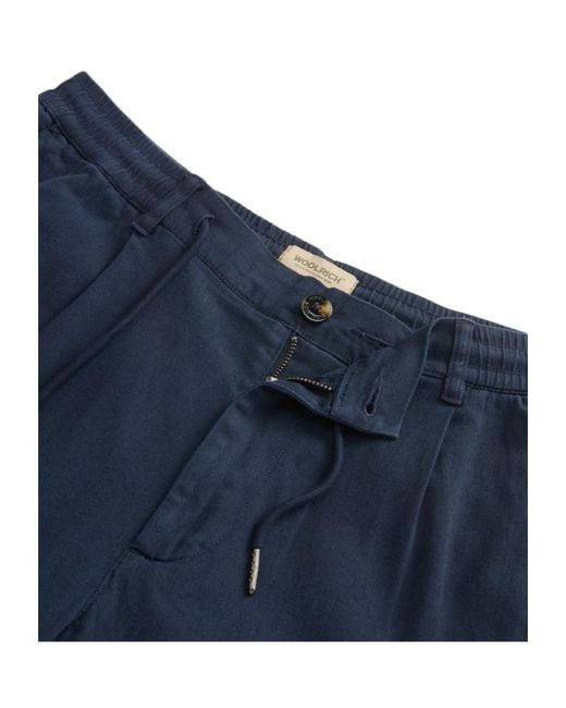 Woolrich Blue Milton Trousers for men