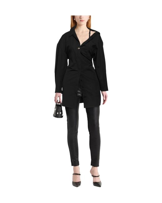 Jacquemus Black Long Solid-Color Shirt