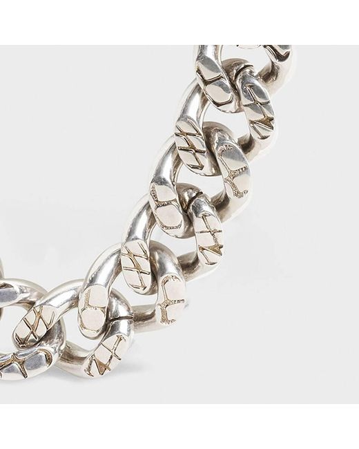 Céline Metallic Eline Animals Vintage Rhodium Plated Brass Bracelet