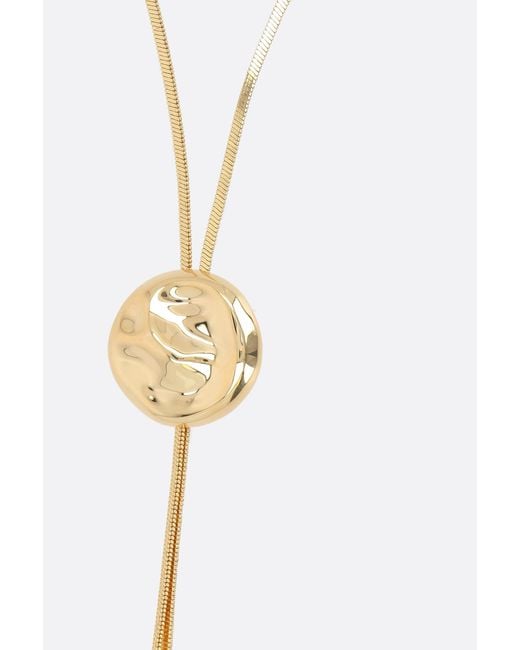 FEDERICA TOSI White Mindy Pendant Lariat Necklace
