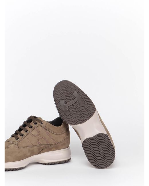 Hogan Brown Interactive Low-Top Sneakers for men