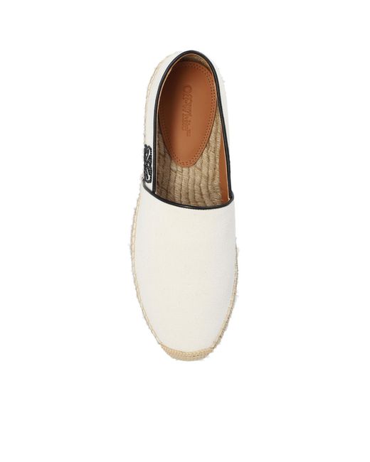 Off-White c/o Virgil Abloh White Anglette Arrow-Embroidered Slip-On Espadrilles for men