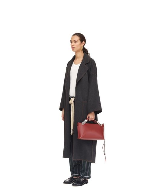 Loewe Black Oversize Belted Coat