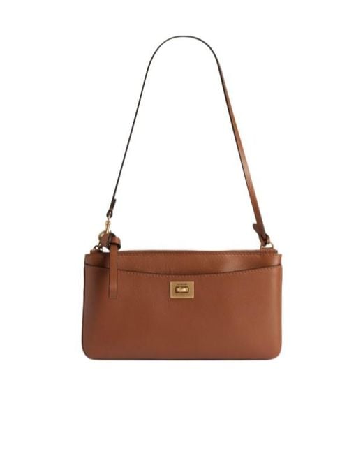 Balenciaga Brown Rodeo Phone Pouch Shoulder Bag