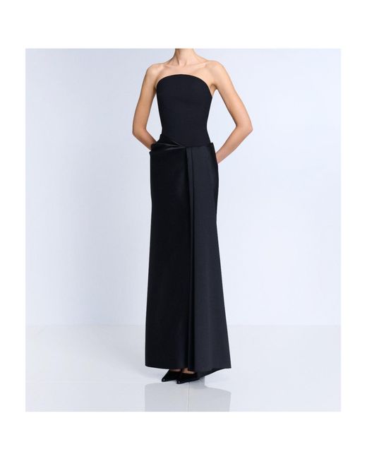Solace London Black Strapless Dress