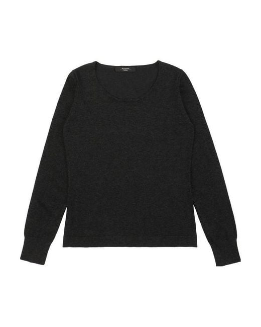Weekend by Maxmara Black Round-Neck Long-Sleeved Pullover