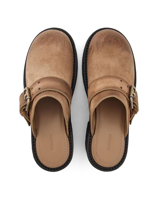 Balenciaga Brown Minimalist Flip Flops