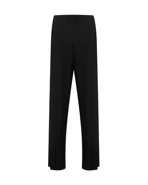 Homme Plissé Issey Miyake Black Straight-Leg Casual Pants for men