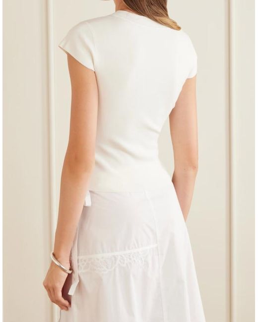 Sir White Crew Neck Short-Sleeved T-Shirt