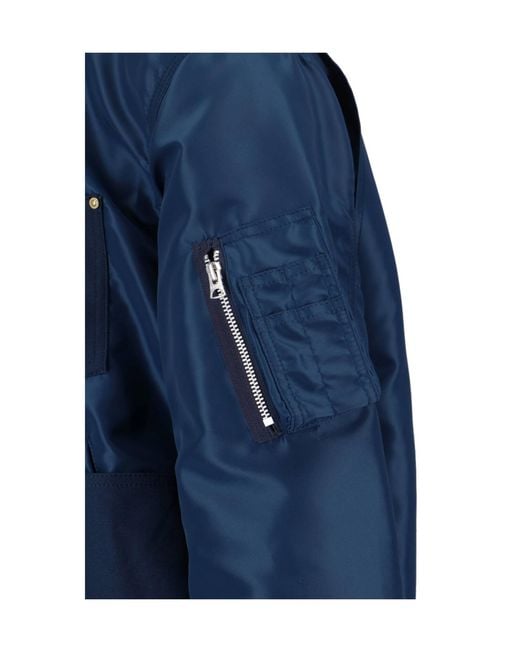 Sacai Blue X Carhartt Wip Logo Patch Twill Duck Jacket for men