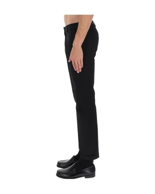 Paul Smith Black Cotton Tailored Pants for men