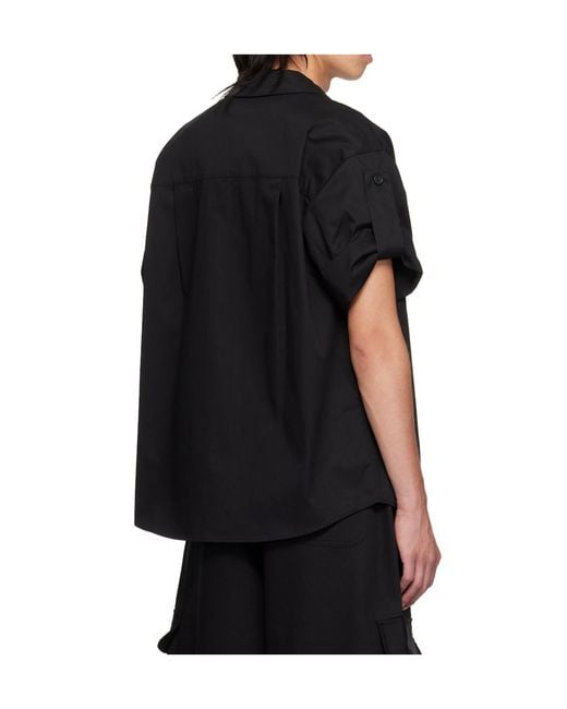 Simone Rocha Black Military Shirt for men