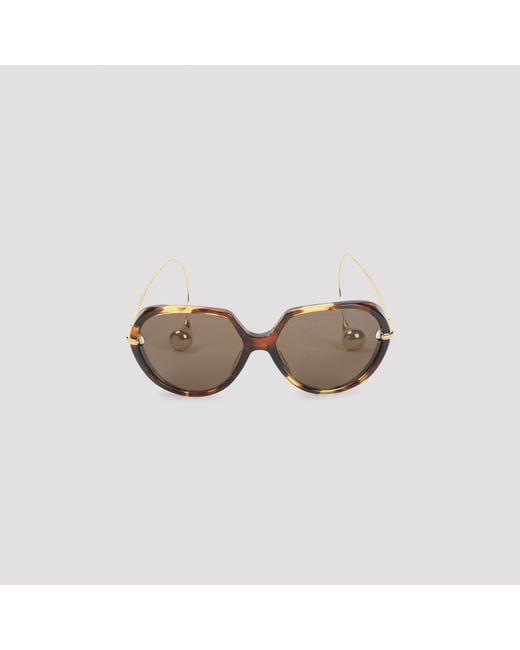 Bottega Veneta White Drop Squared Sunglasses