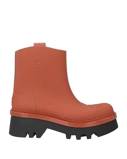 Chloé Brown Solid Color Platform Boots
