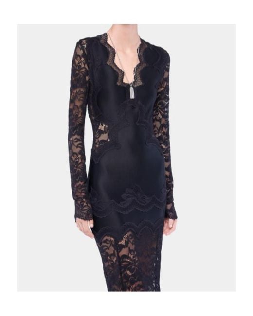 Rabanne Black Rabanne Long Lace Dress