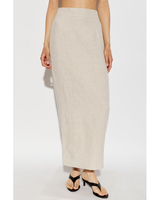Posse White Emma Midi Skirt