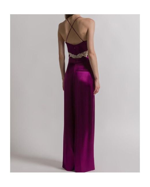 Alberta Ferretti Purple Lace Camisole