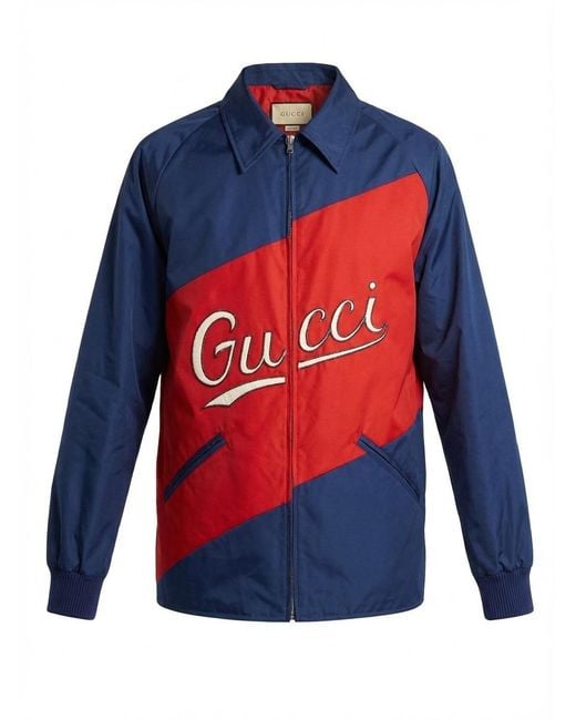 Gucci Blue Logo Script Shirt Jacket for men