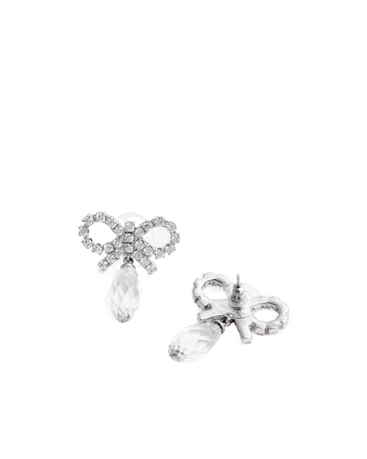 Self-Portrait White Droplet Earrings
