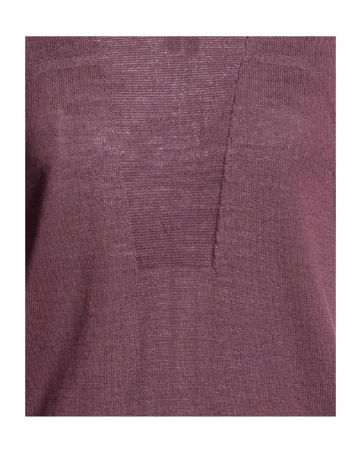 Rick Owens Purple Solidcolor Lightweight Knit Sweater