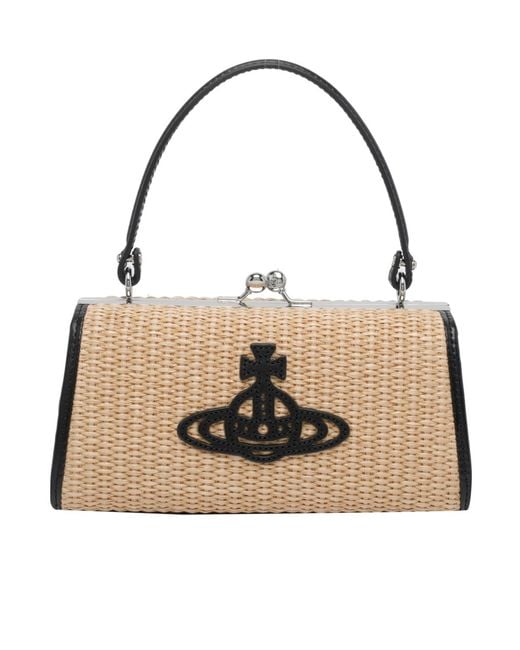 Vivienne Westwood Metallic Woven Frame Shoulder Bag