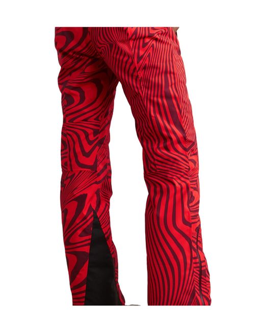Aztech Mountain Red Printed Padded Stretch Ski Pants