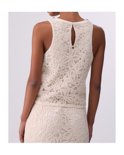 Liu Jo Natural Macramé Top