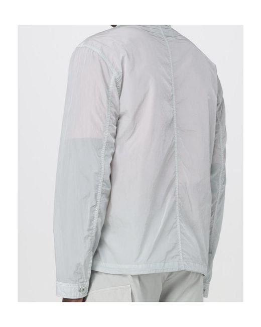 C P Company Gray Zipped Bomber Jacket for men