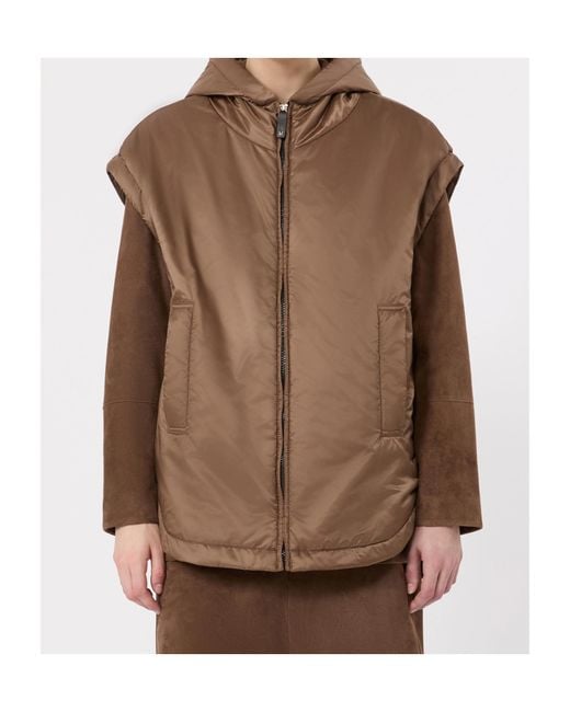 Max Mara Brown The Cube Sleeveless Jacket