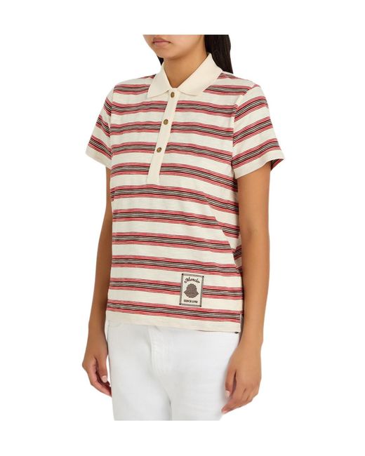 Moncler Multicolor Striped Cotton Polo Shirt