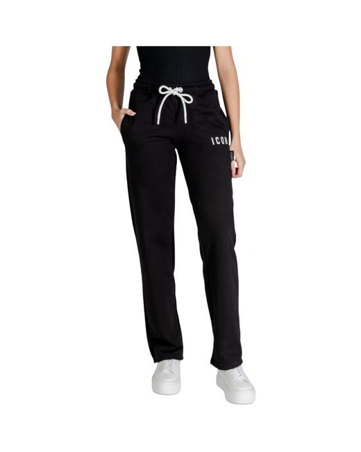 Icons Black Drawstring Sweatpants