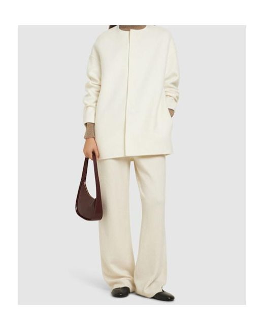 Loulou de Saison White Round-Neck Coat