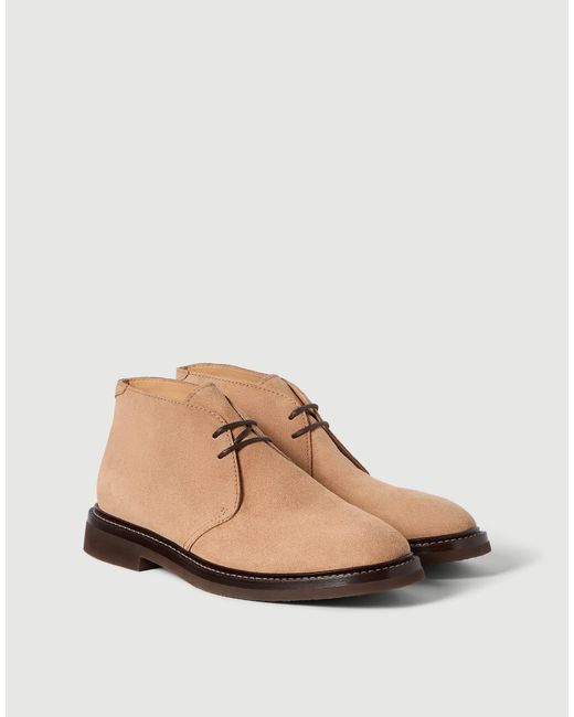 Brunello Cucinelli Brown Suede Chukka Boots for men
