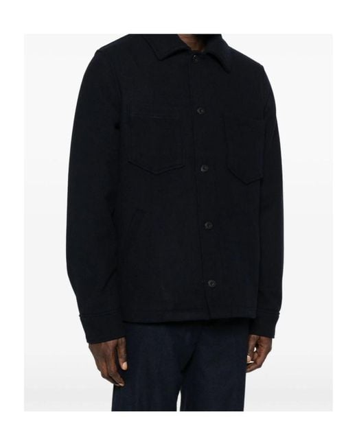 Samsøe & Samsøe Black Button-Down Long-Sleeved Casual Jacket for men