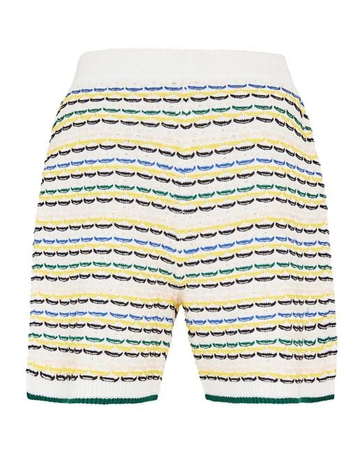 Casablanca White Logo Patch Shorts for men