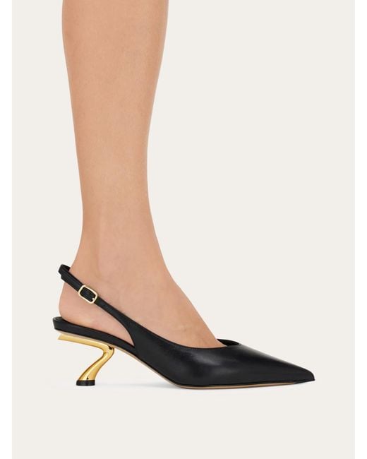Ferragamo Brown Pointed-Toe Leather Pumps