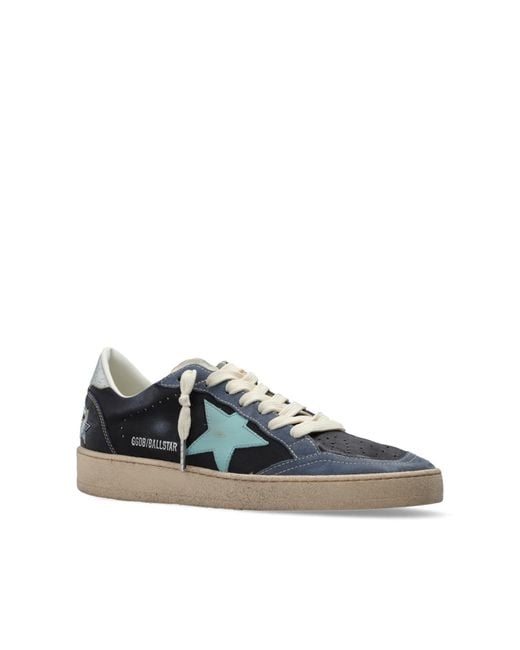 Golden Goose Deluxe Brand Blue Lace-Up Sneakers